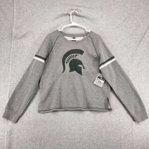 NWT Stadium Athletics Sweatshirt Womens Large  Michigan State Spartans Boxy Crop
